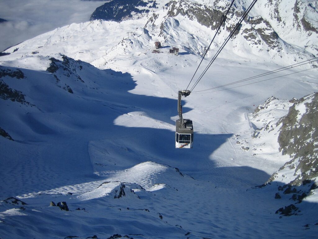 De bergen in het Verbier skigebied